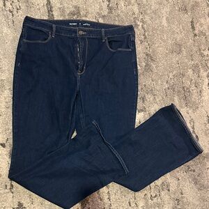 Old Navy Dark Blue High-Rise Wow Flare Jeans